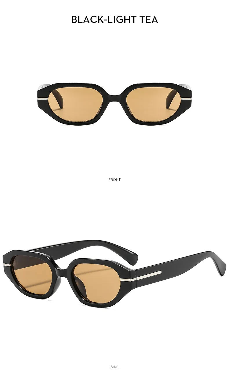 Marco Ovalado Casual Color Sólido C.A. Lentes Tintados Con Degradado Fotograma Completo Gafas De Sol Mujer display picture 13