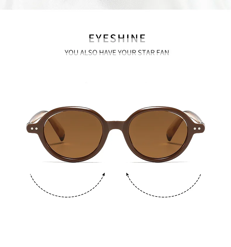 Cadre Rond Décontractée Couleur Unie Ca Plein Cadre Femmes De Lunettes De Soleil display picture 3