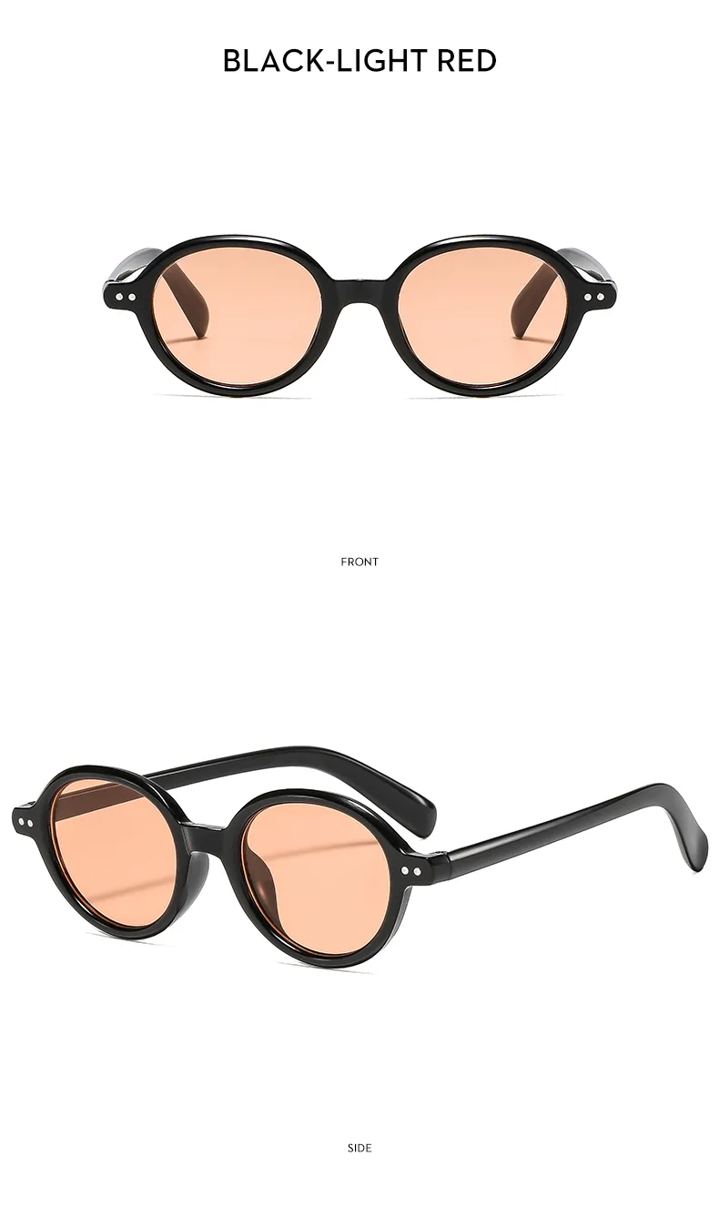 Round Frame Casual Solid Color Ac Full Frame Women's Sunglasses display picture 4
