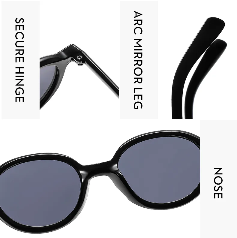 Cadre Rond Décontractée Couleur Unie Ca Plein Cadre Femmes De Lunettes De Soleil display picture 9