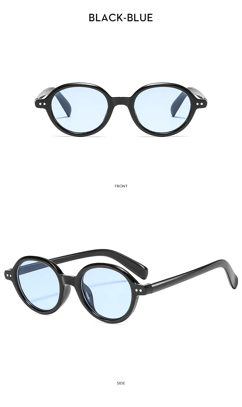 Round Frame Casual Solid Color Ac Full Frame Women's Sunglasses display picture 12
