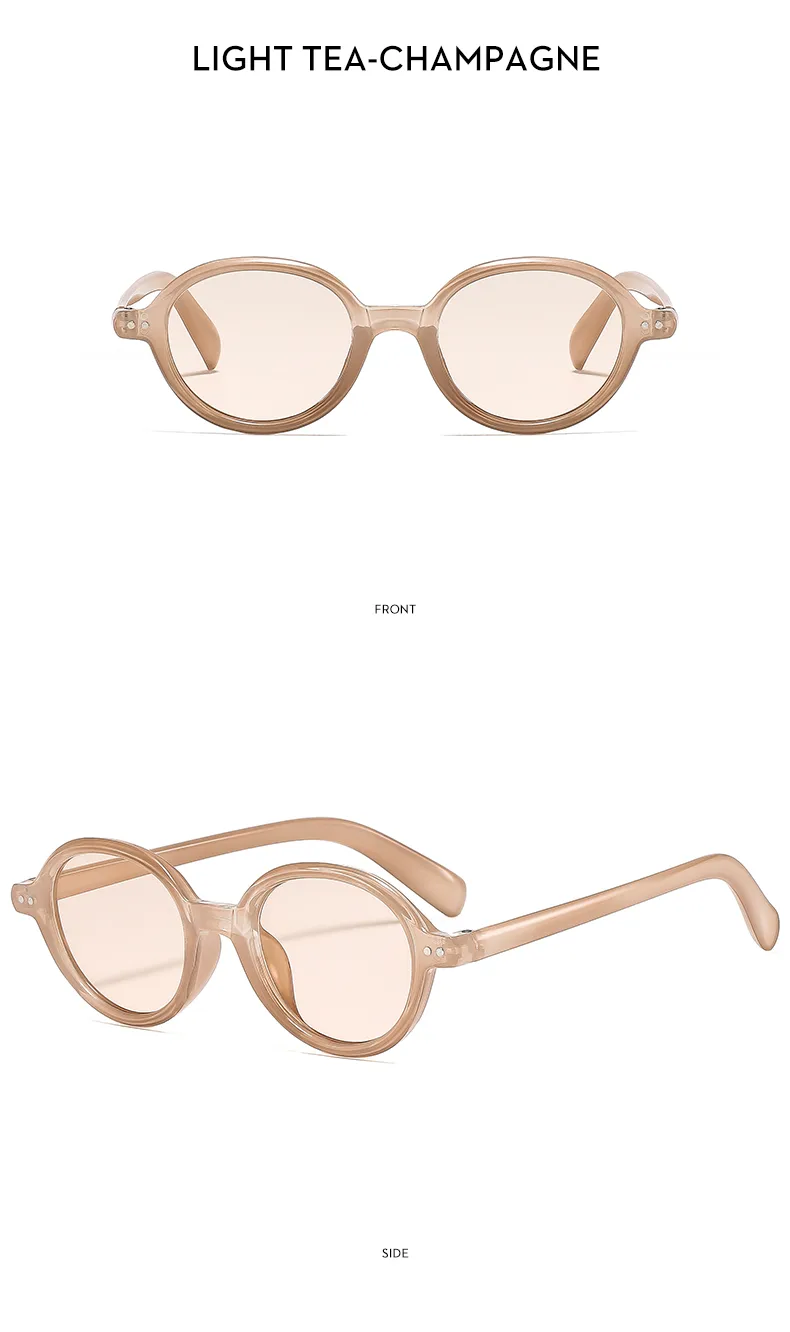 Round Frame Casual Solid Color Ac Full Frame Women's Sunglasses display picture 18