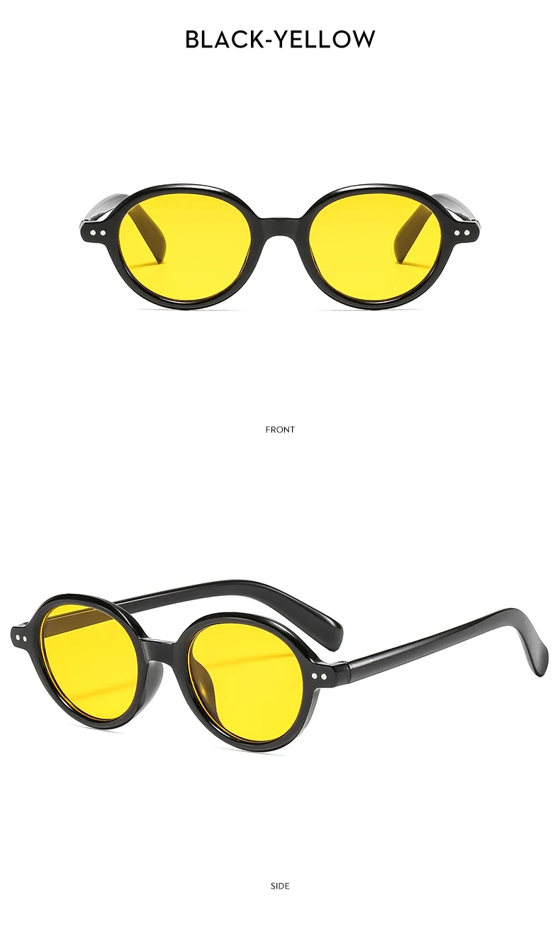 Round Frame Casual Solid Color Ac Full Frame Women's Sunglasses display picture 11