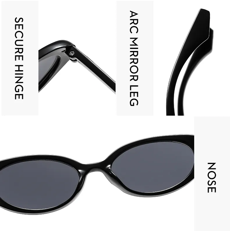 Cadre Ovale Décontractée Couleur Unie Ca Verres Teintés Dégradés Plein Cadre Femmes De Lunettes De Soleil display picture 2