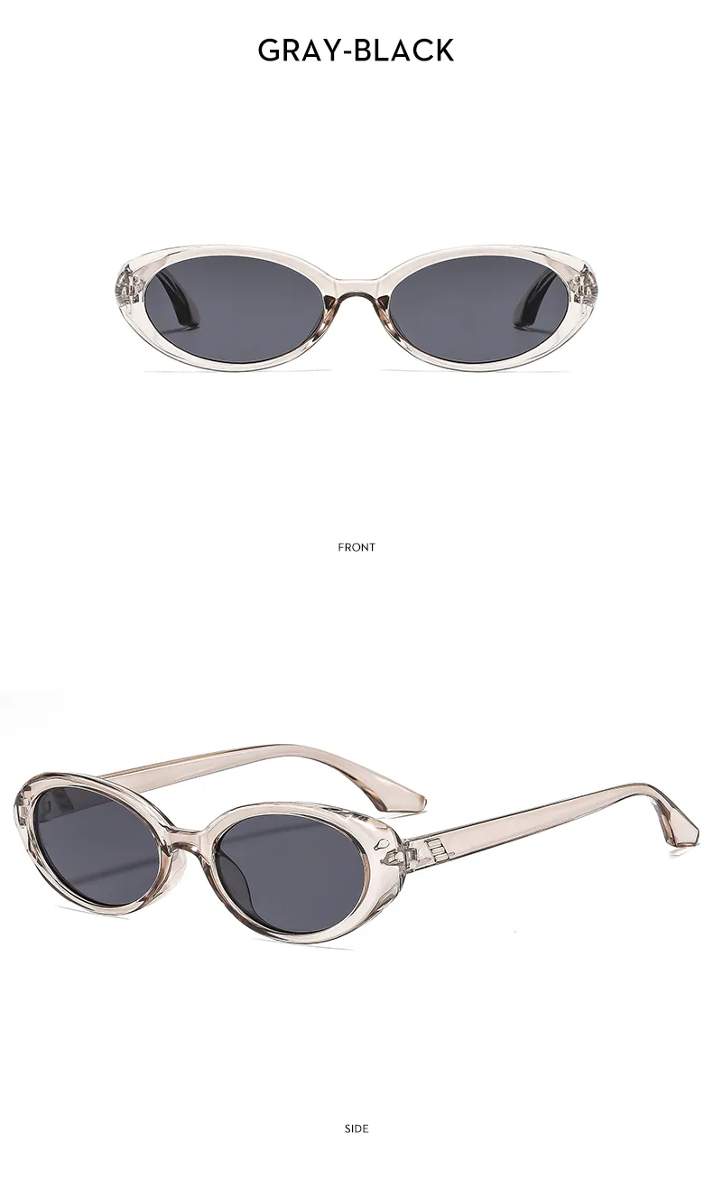 Oval Frame Casual Solid Color Ac Gradient Tinted Lenses Full Frame Women's Sunglasses display picture 6