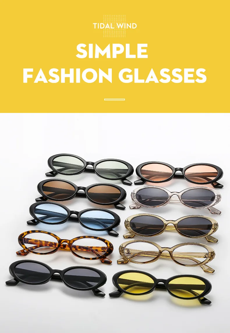 Oval Frame Casual Solid Color Ac Gradient Tinted Lenses Full Frame Women's Sunglasses display picture 19