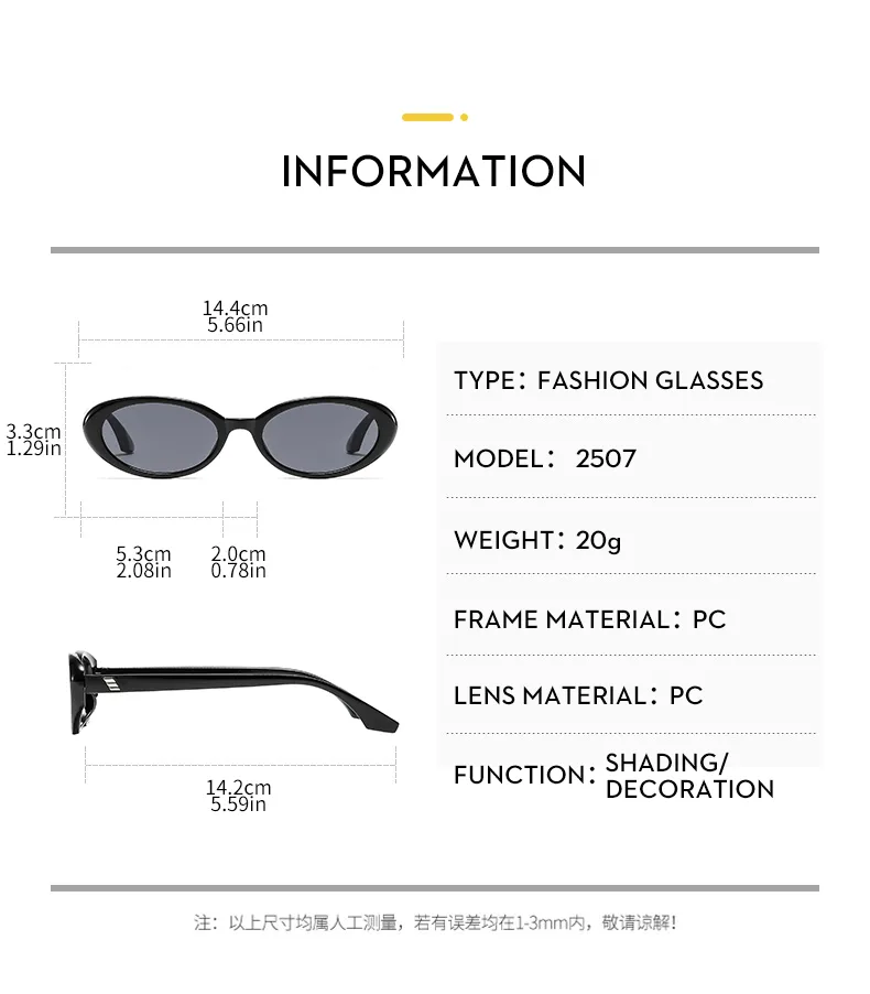 Cadre Ovale Décontractée Couleur Unie Ca Verres Teintés Dégradés Plein Cadre Femmes De Lunettes De Soleil display picture 7