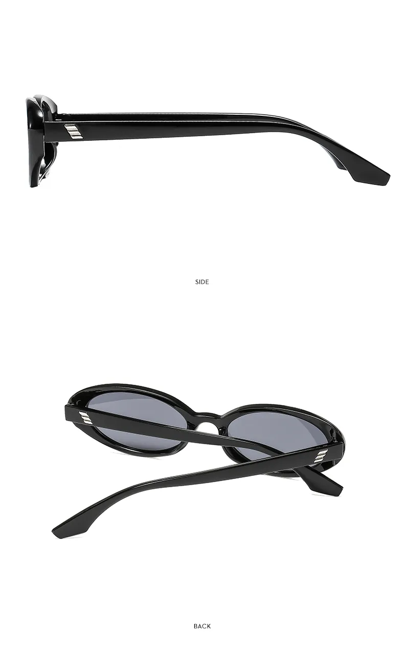 Cadre Ovale Décontractée Couleur Unie Ca Verres Teintés Dégradés Plein Cadre Femmes De Lunettes De Soleil display picture 9