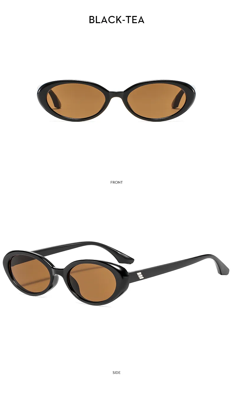 Oval Frame Casual Solid Color Ac Gradient Tinted Lenses Full Frame Women's Sunglasses display picture 12