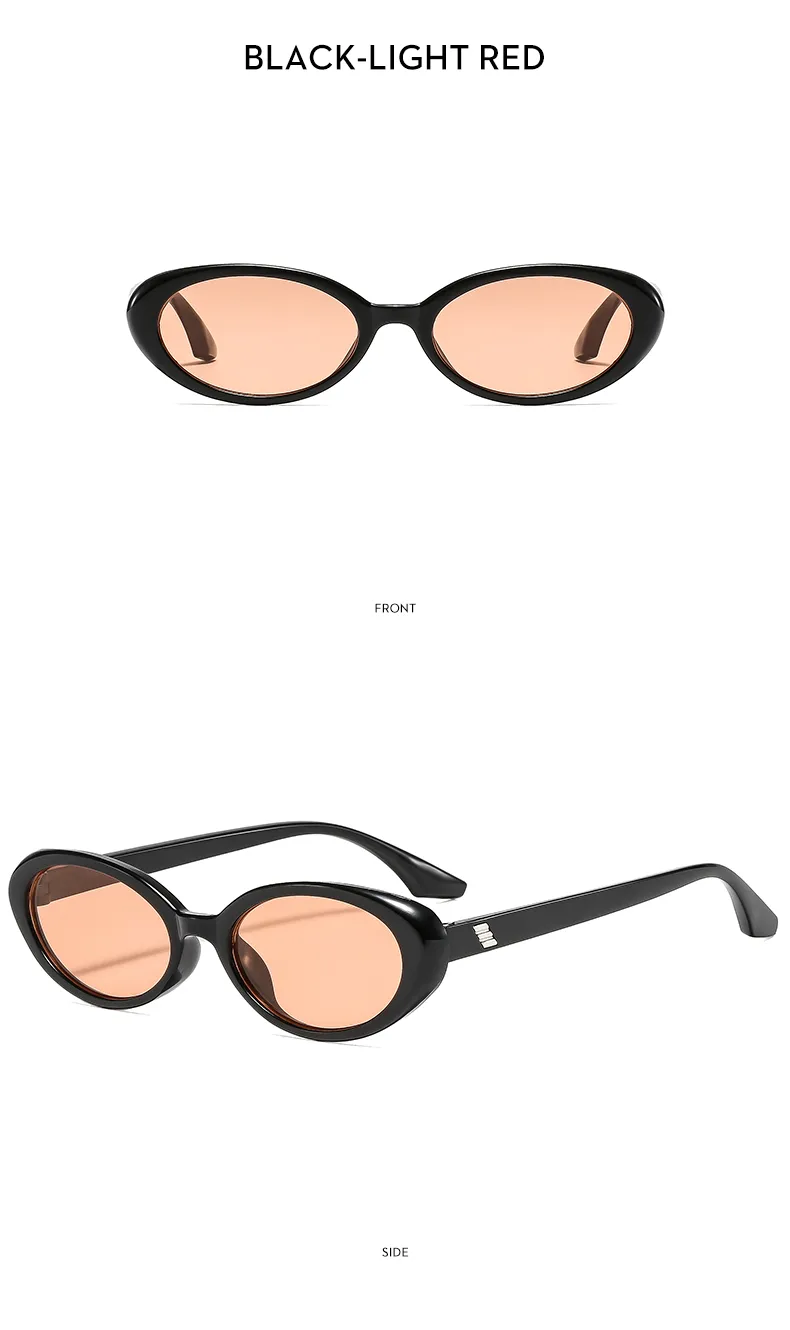 Oval Frame Casual Solid Color Ac Gradient Tinted Lenses Full Frame Women's Sunglasses display picture 10