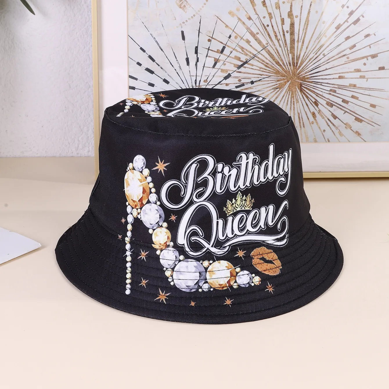 Femmes Lettre Talon Haut Avant-Toit Large Décontractée Style Bcbg Commuer Chapeau Seau display picture 4