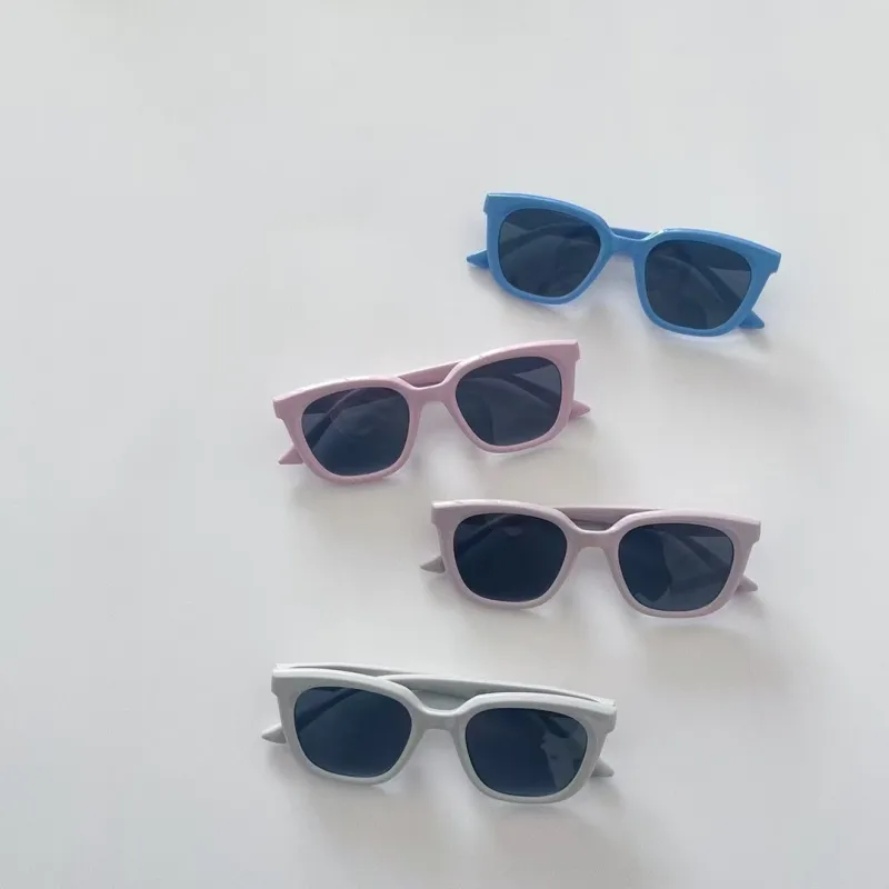 Square Casual Streetwear Square Pc Resin Gradient Tinted Lenses Full Frame Kids Sunglasses display picture 2