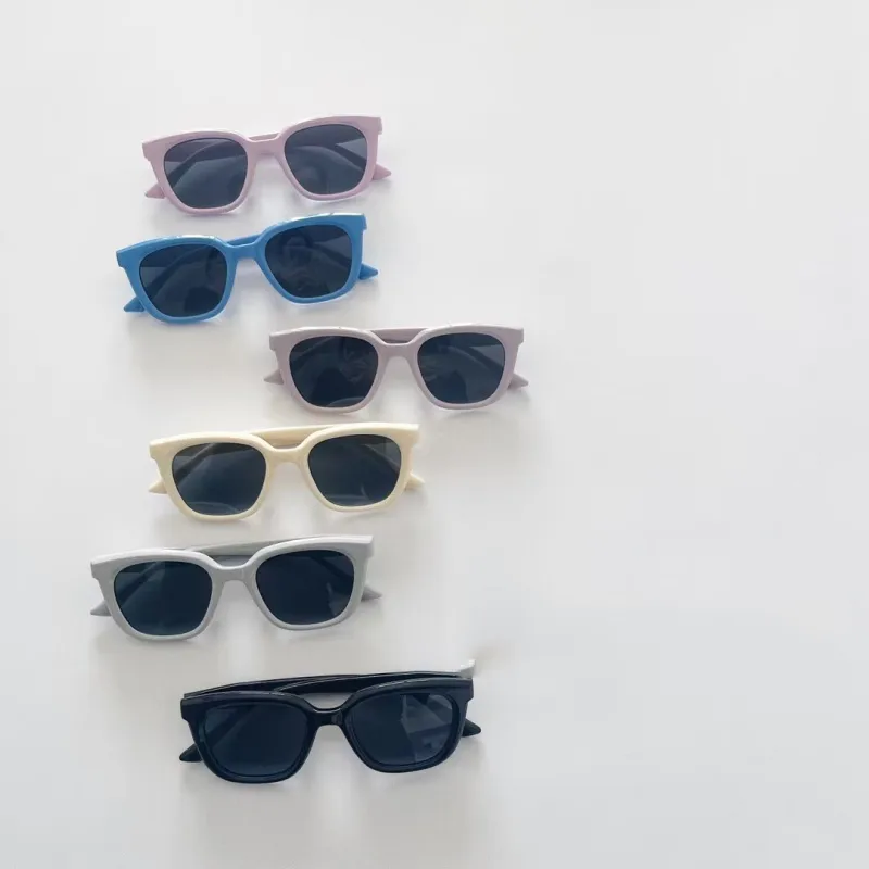 Square Casual Streetwear Square Pc Resin Gradient Tinted Lenses Full Frame Kids Sunglasses display picture 3