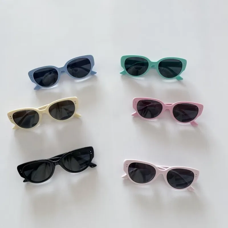 Cadre Rond Décontractée Élégant Ovale Pc Résine Verres Teintés Dégradés Plein Cadre Enfants Lunettes De Soleil display picture 2