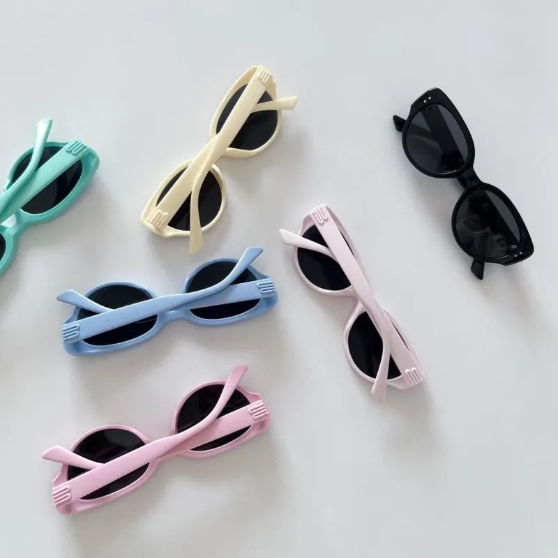 Cadre Rond Décontractée Élégant Ovale Pc Résine Verres Teintés Dégradés Plein Cadre Enfants Lunettes De Soleil display picture 3