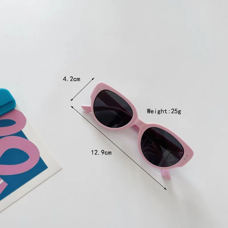 Cadre Rond Décontractée Élégant Ovale Pc Résine Verres Teintés Dégradés Plein Cadre Enfants Lunettes De Soleil display picture 7