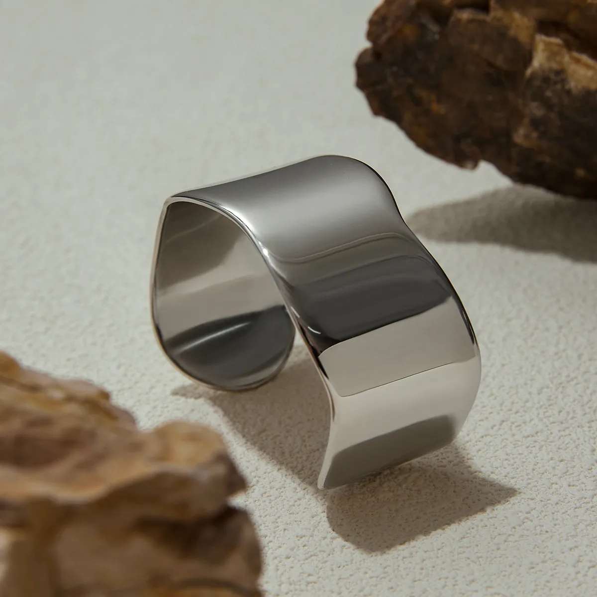 Geometric Casual Vacation Modern Style 316 Stainless Steel  Cuff Bracelets In Bulk display picture 4