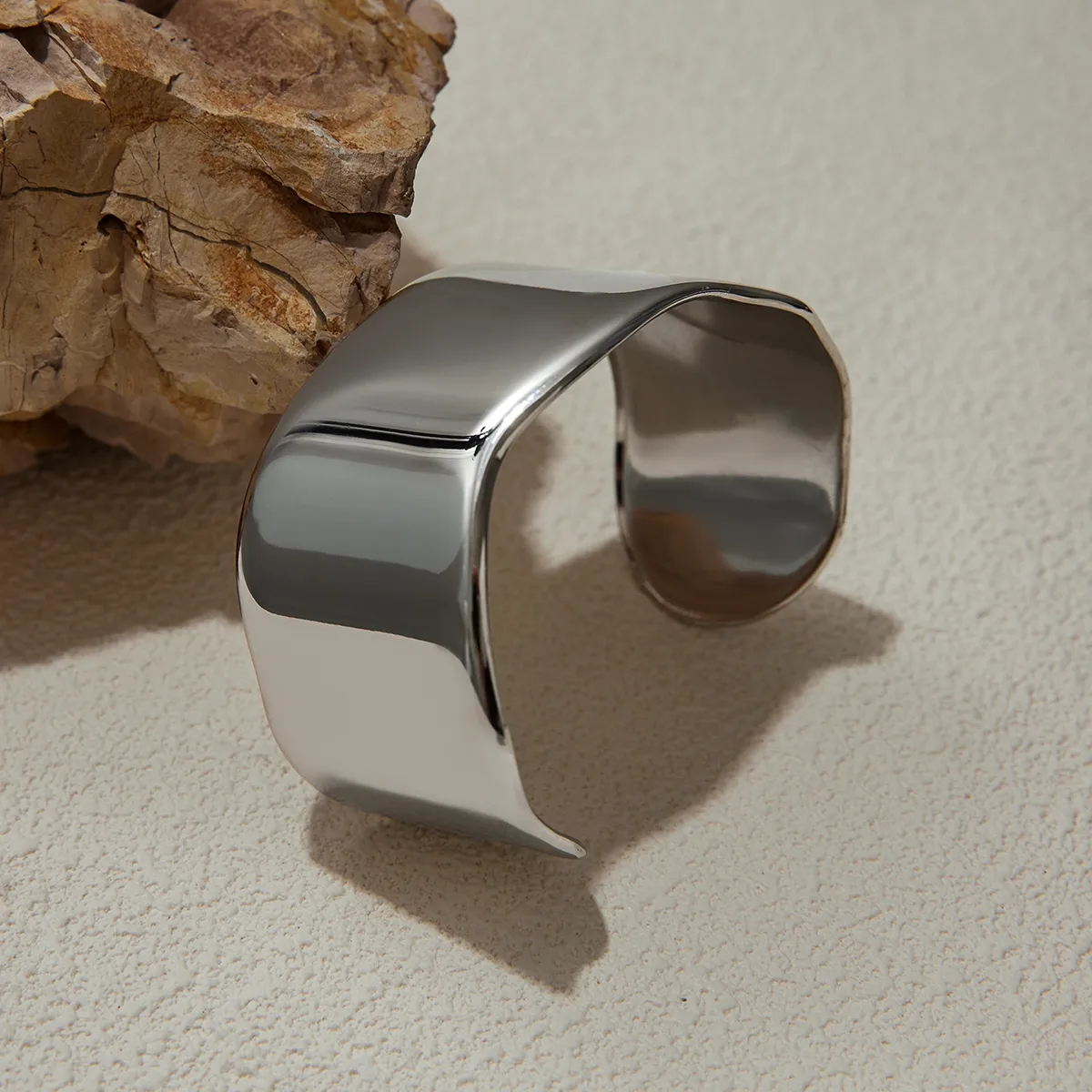 Geometric Casual Vacation Modern Style 316 Stainless Steel  Cuff Bracelets In Bulk display picture 6