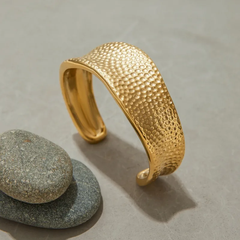 Geométrico Casual Estilo Moderno Viajar Diariamente Acero Inoxidable 316 Pulseras De Puño Brazalete Al Mayoreo display picture 5