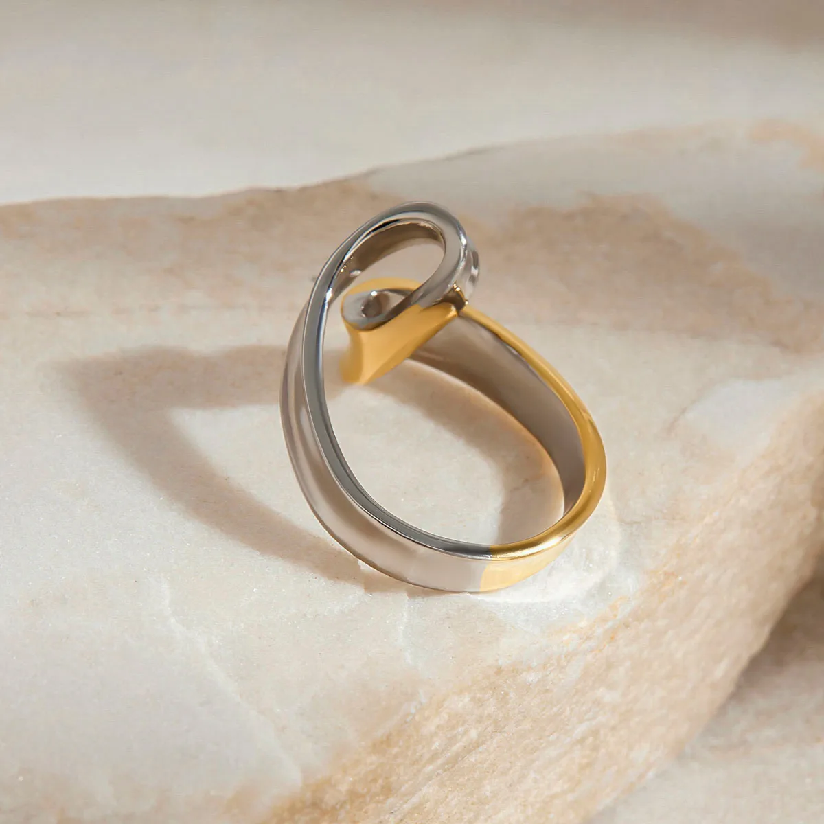 Geometric Casual Modern Style Commute 316 Stainless Steel  Rings display picture 7