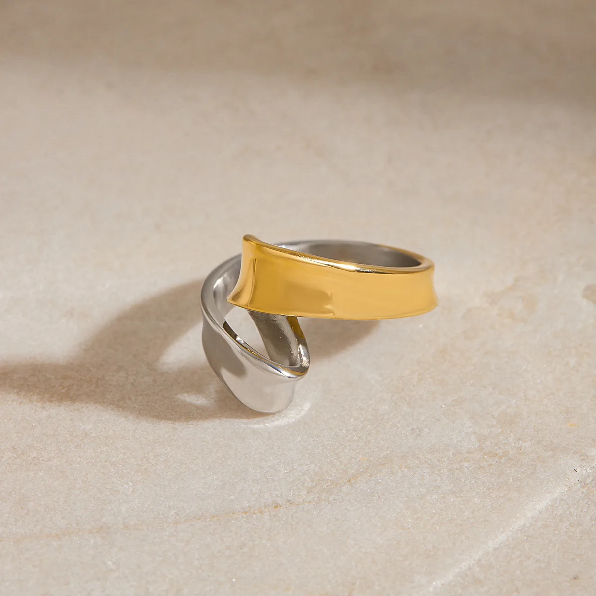 Geometric Casual Modern Style Commute 316 Stainless Steel  Rings display picture 5