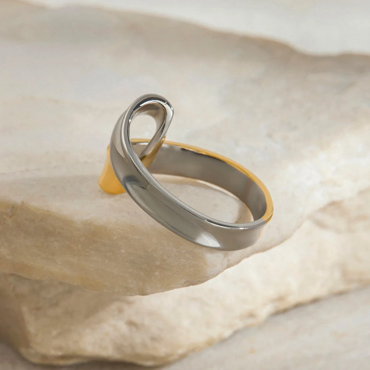 Geometric Casual Modern Style Commute 316 Stainless Steel  Rings display picture 8