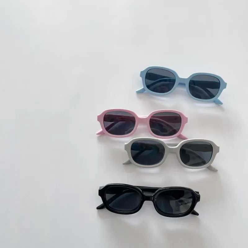 Oval Frame Casual Oval Pc Resin Gradient Tinted Lenses Full Frame Kids Sunglasses display picture 2