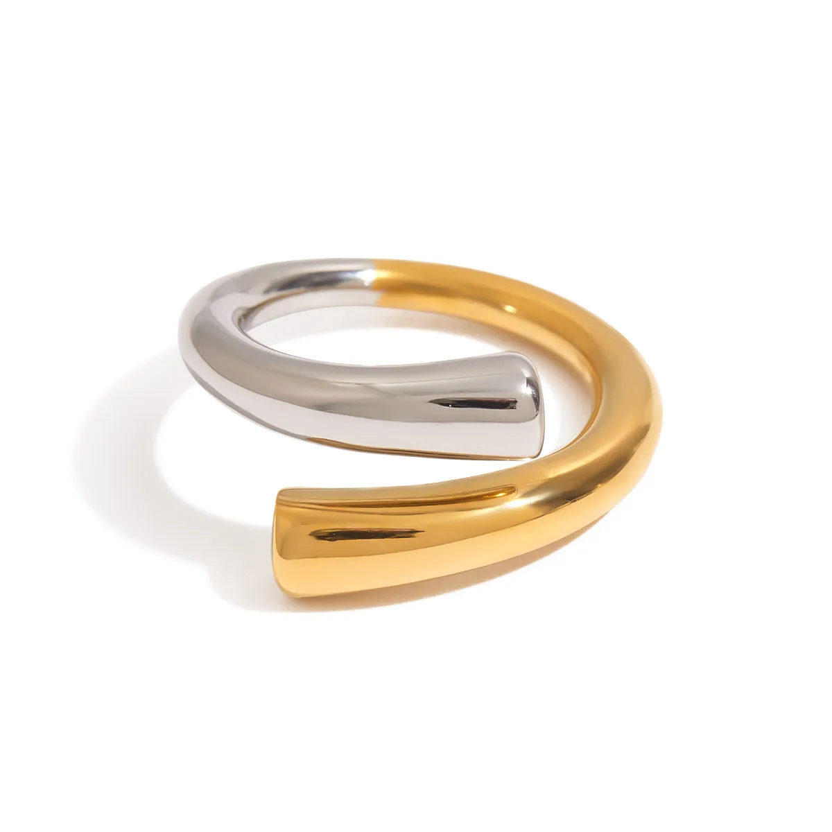 Geometric Casual Modern Style Commute 316 Stainless Steel  Mixed Materials Rings display picture 10