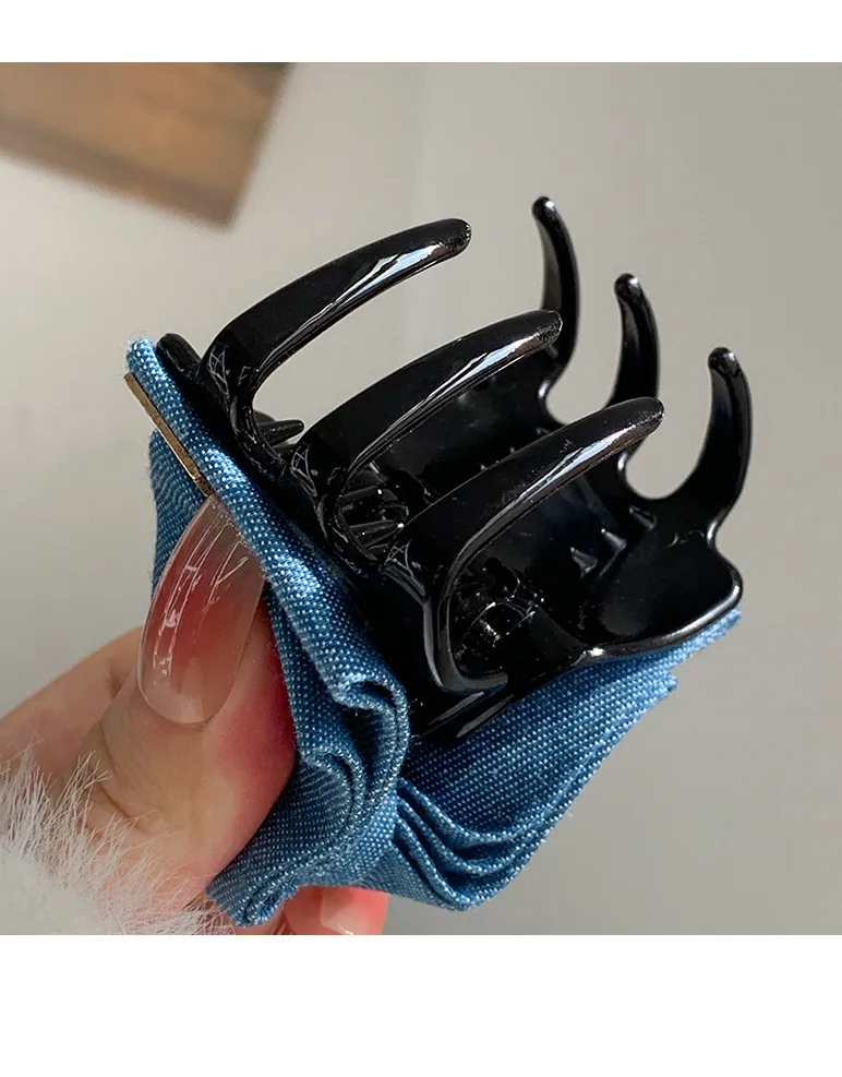 Mode Arrière Tête Queue De Cheval Grip Denim Tissu Épingle À Cheveux Femme Tempérament Requin Clip Épingle À Cheveux Arc Coiffure display picture 23