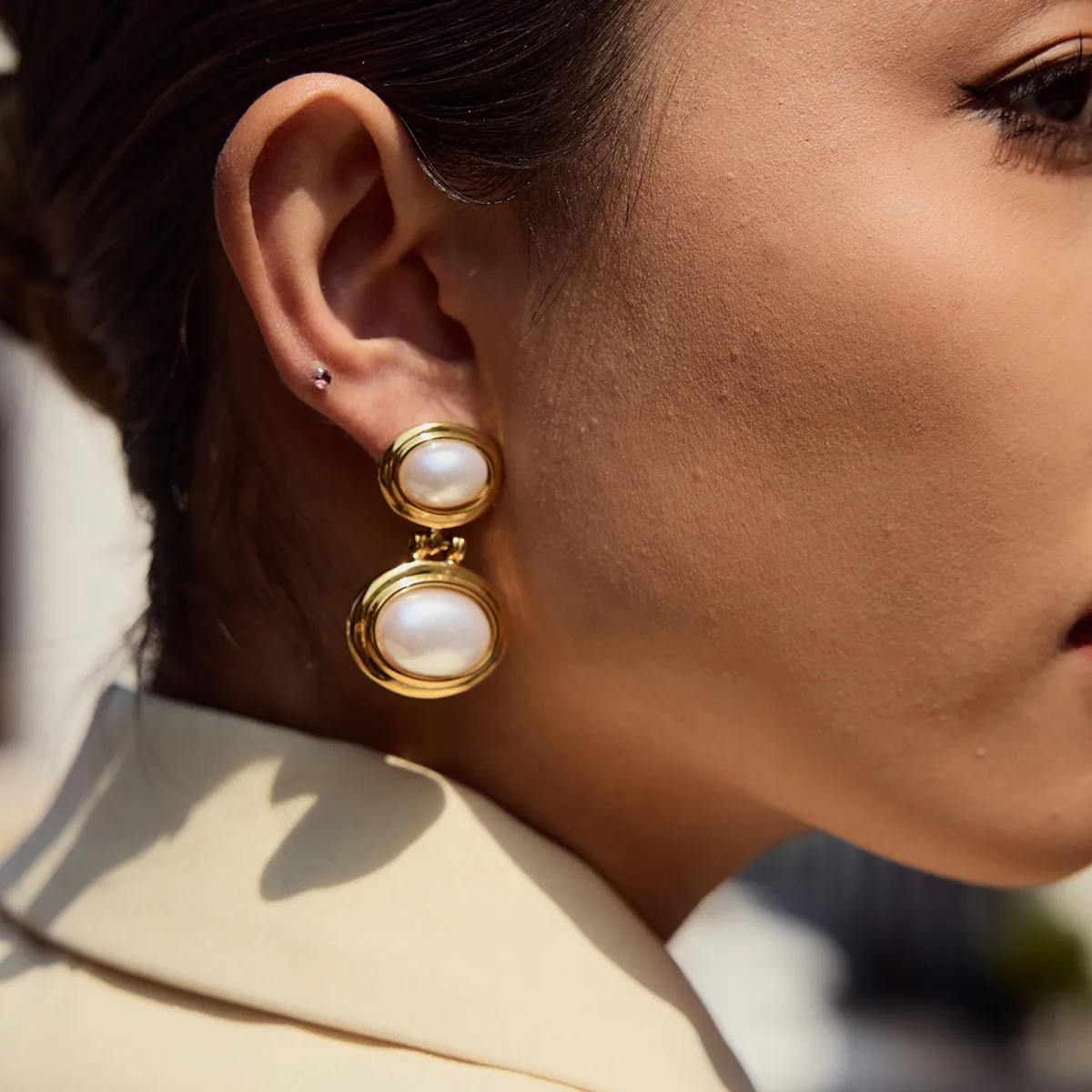 Geométrico Casual Estilo Moderno Acero Inoxidable 316 Pendientes display picture 3