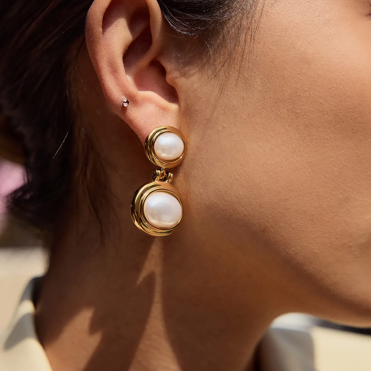 Geometric Casual Modern Style 316 Stainless Steel  Ear Studs display picture 4