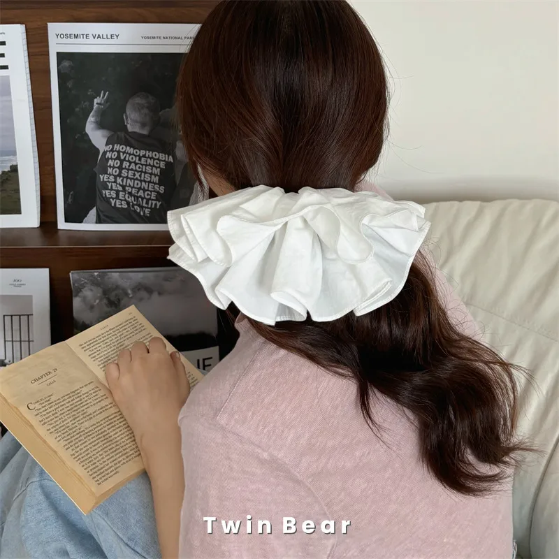 Tête Arrière Modifiée En Pur Coton Large En Trois Dimensions Double Grande Jupe Bud Barrettes Horizontal Clip Cheveux Accessoires Coiffure display picture 4