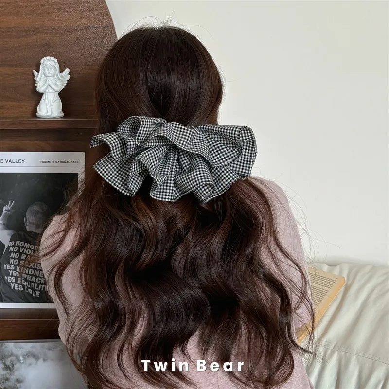 Tête Arrière Modifiée En Pur Coton Large En Trois Dimensions Double Grande Jupe Bud Barrettes Horizontal Clip Cheveux Accessoires Coiffure display picture 7
