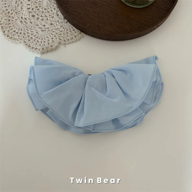 Cabeza Trasera Modificada Algodón Puro Ancho Tridimensional Doble Falda Grande Broche Pasador Horizontal Clip Accesorios Para El Cabello Tocado display picture 18