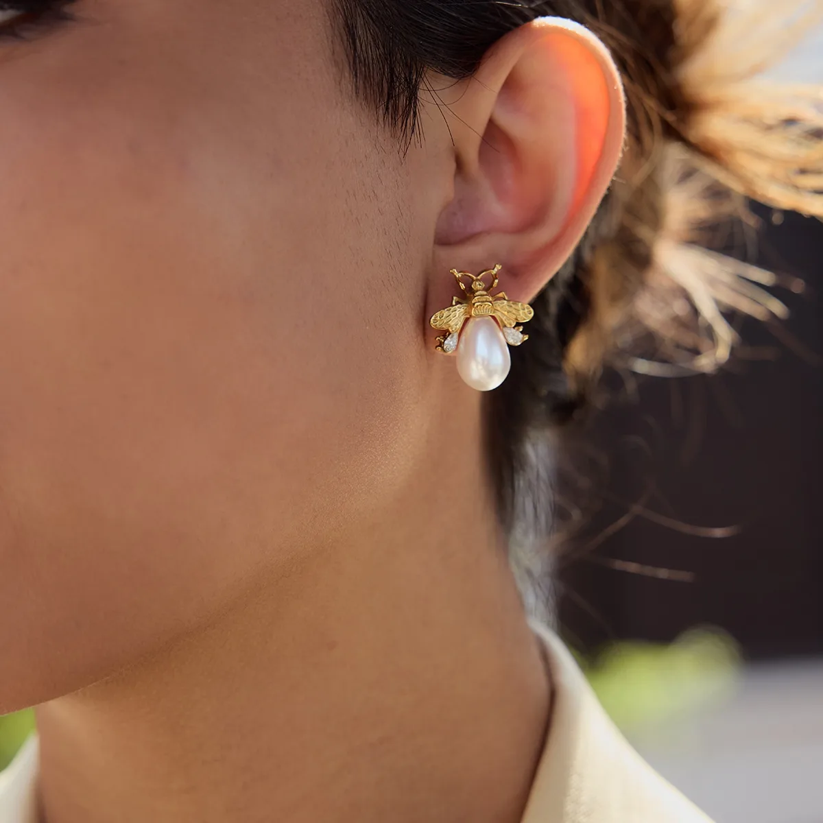 Abeja Casual Elegante Vacaciones Acero Inoxidable 316 Pendientes display picture 4