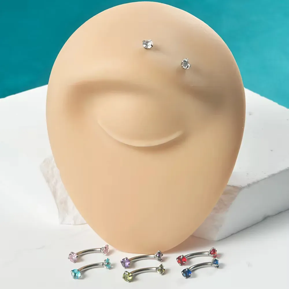1 Pieza Aleación De Titanio Casual Estilo Simple Estilo Clásico Pentagrama Circón Anillos De Labios Anillo De La Nariz display picture 1
