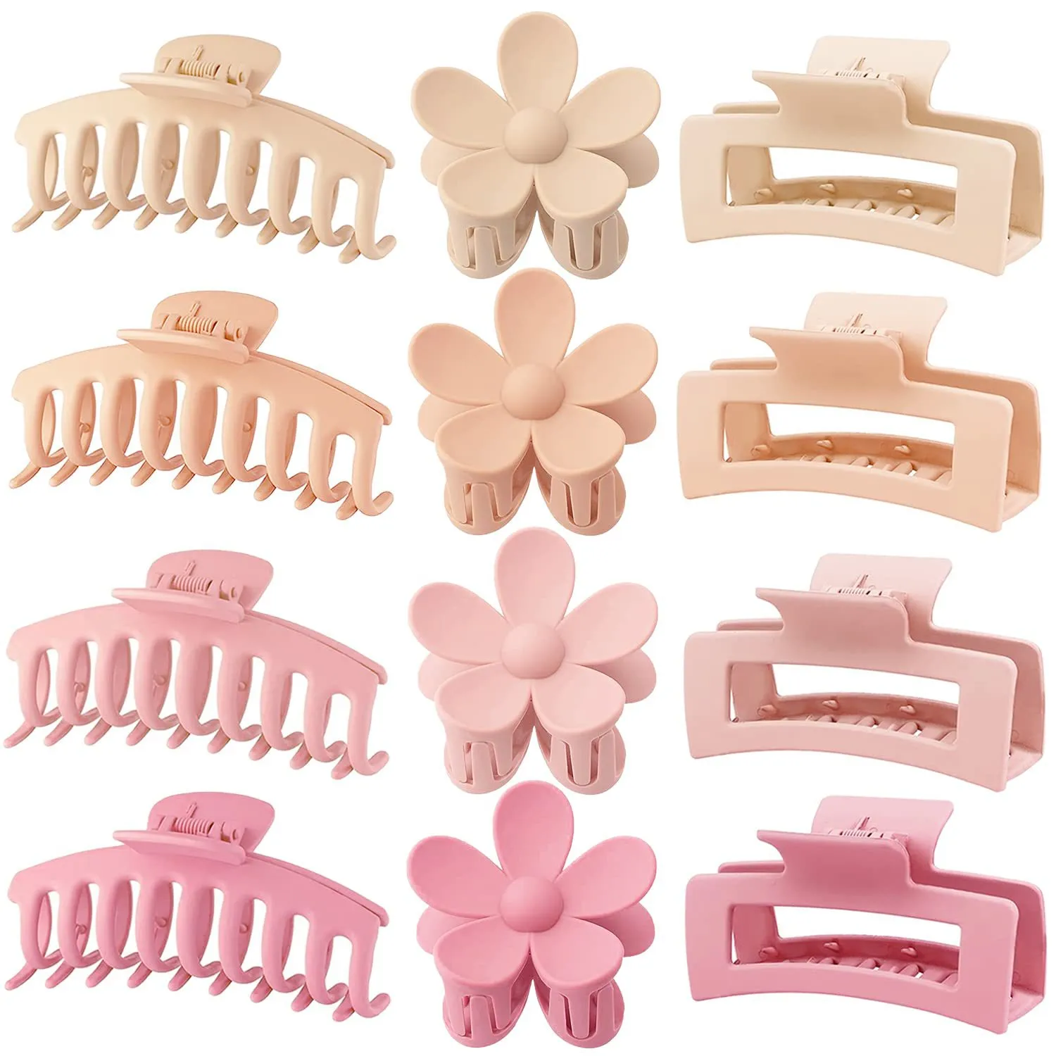 Hot Large Grip Suit Seamless Back Head Frosted Claw Clip Rectangular Shark Clip Hair Accessories Wholesale display picture 11