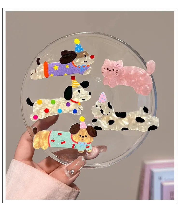 Cute Cartoon Cat Puppy Hairpin Women's Side Clip Ins Headwear Hair Accessories High-grade Duckbill Clip Summer Hairpin display picture 10