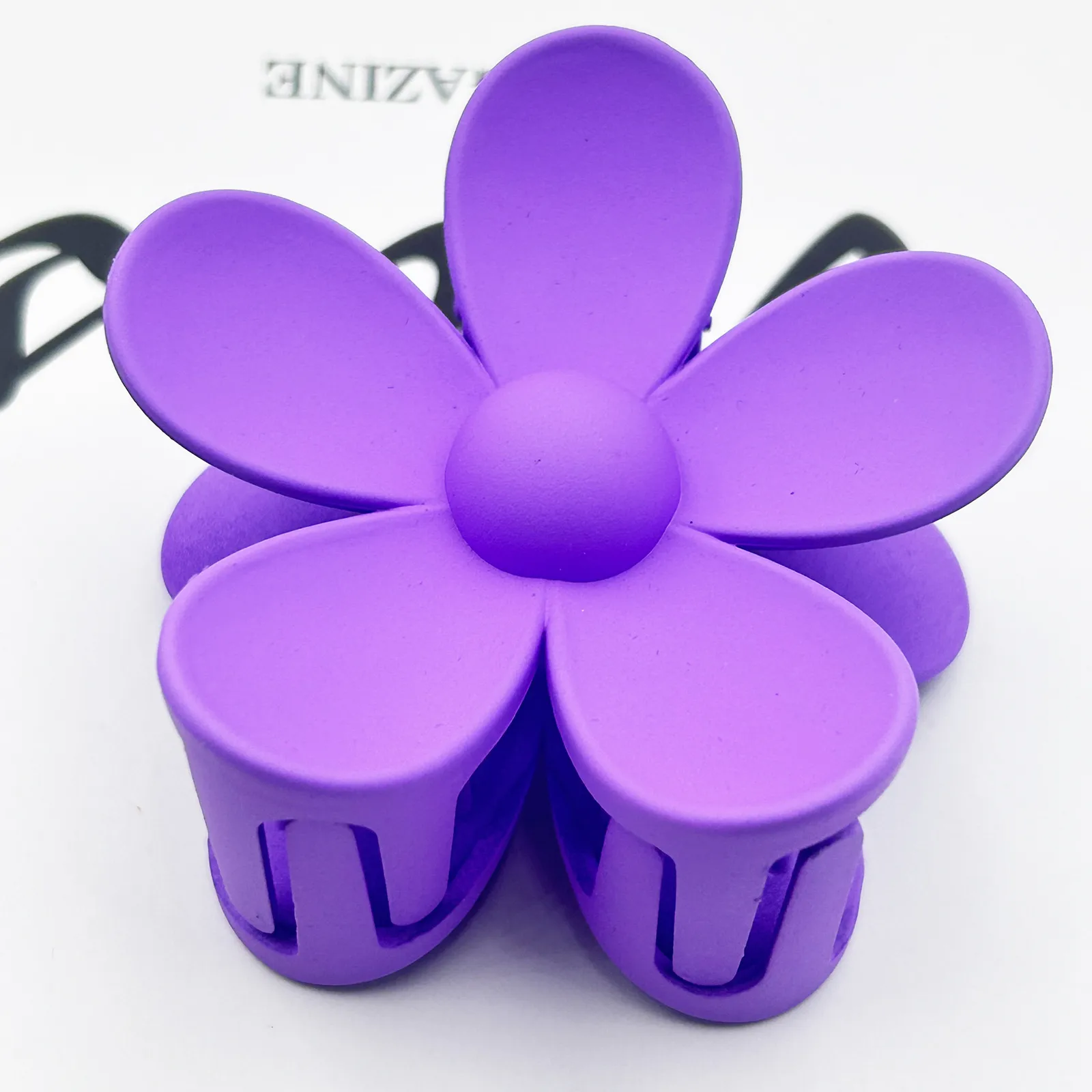 Frosted Flower Hair Clip Back Head Updo Hair Clip Barrettes Ponytail Bun High-Grade Sense Barrettes Shark Clip Wholesale display picture 7