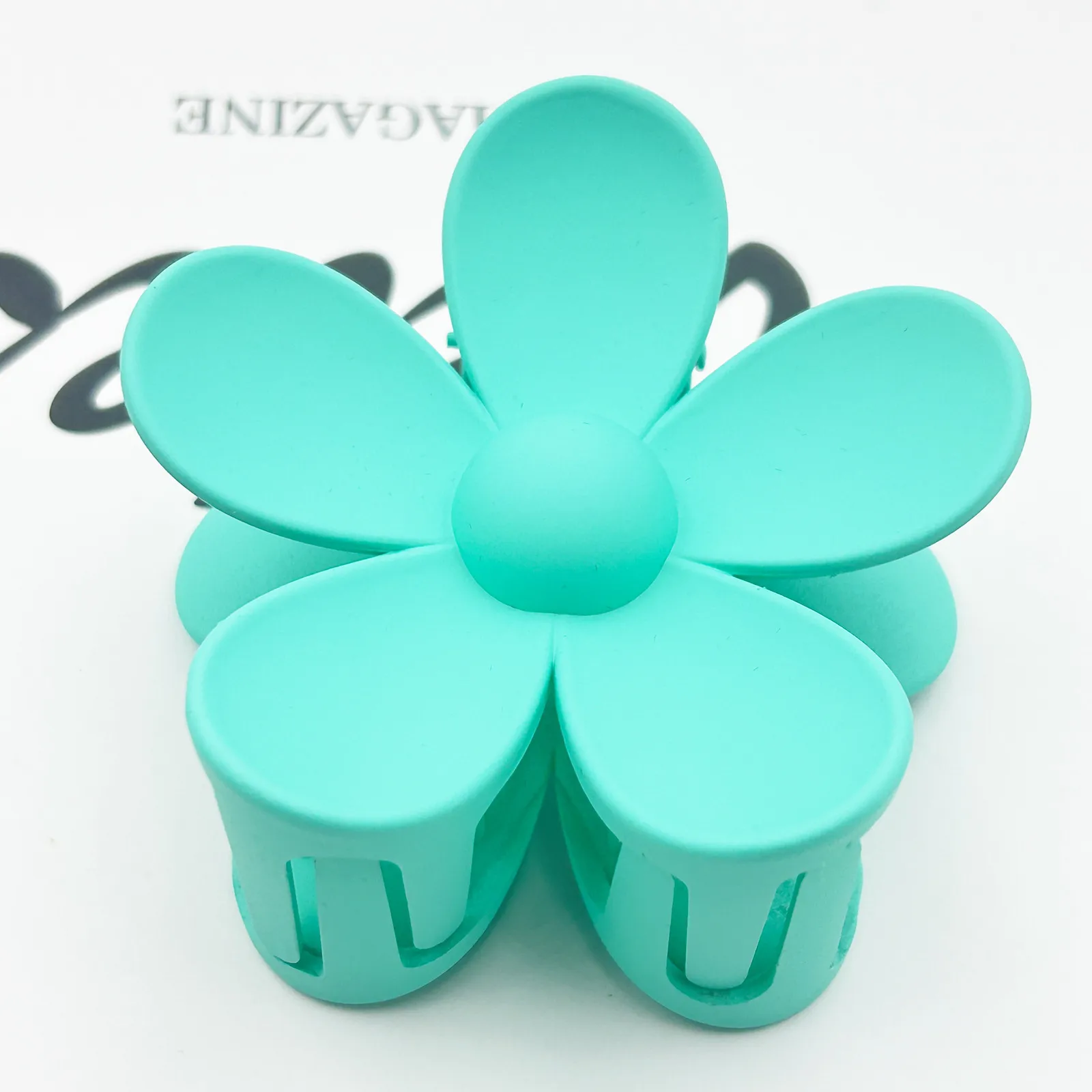 Frosted Flower Hair Clip Back Head Updo Hair Clip Barrettes Ponytail Bun High-Grade Sense Barrettes Shark Clip Wholesale display picture 9