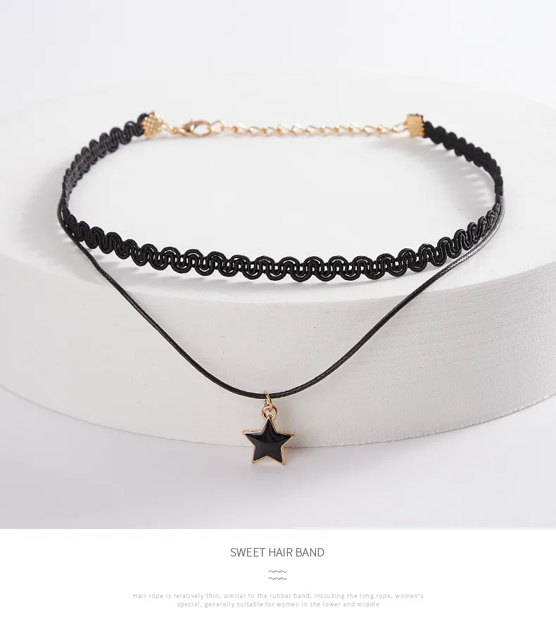 Popular Collar Necklace Women's Choker Clavicle Chain Neck Accessories Neck Strap Necklace Lace Short Necklace display picture 6