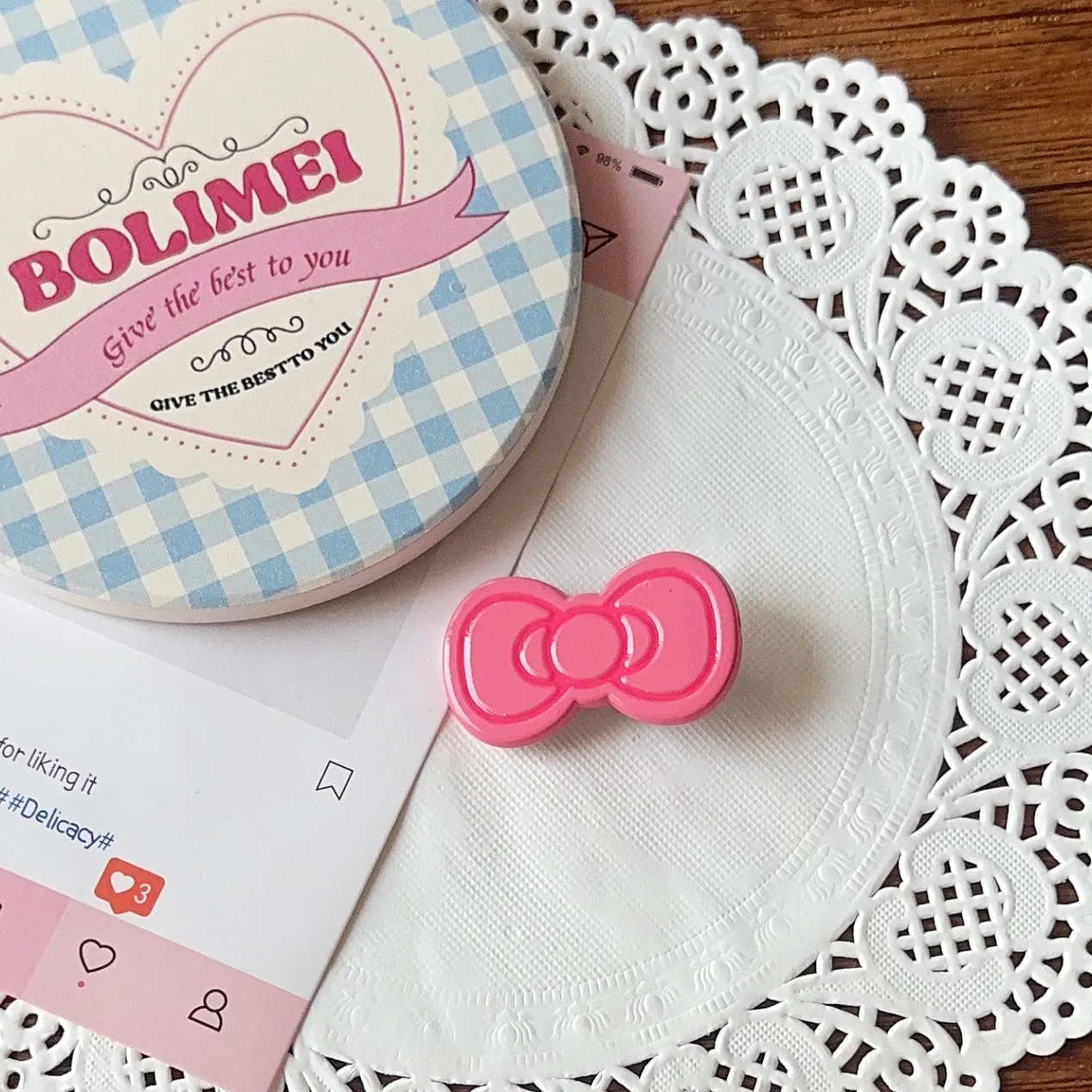 New Simple Pink With Dots Bow Duckbill Clip Ins Autumn And Winter Simplicity All-Match Bang Side Clip Niche Headdress display picture 3