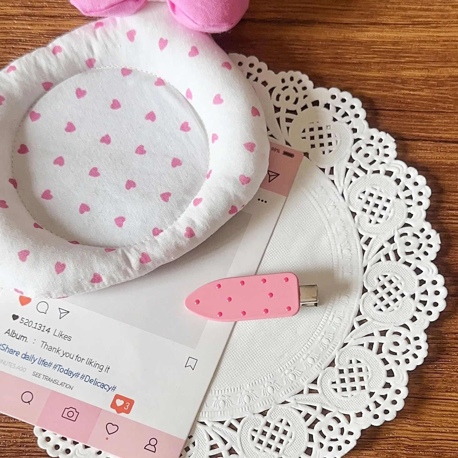 New Simple Pink With Dots Bow Duckbill Clip Ins Autumn And Winter Simplicity All-Match Bang Side Clip Niche Headdress display picture 15