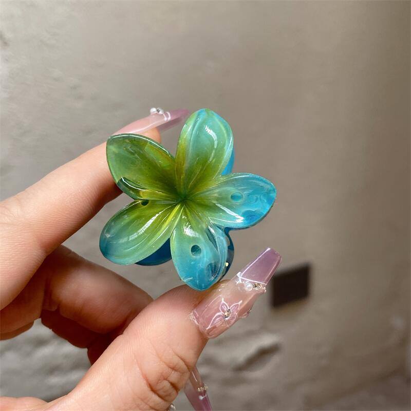 Pinza De Mandíbula Pequeña De Girasol Para Verano De Plumeria De Rubra, Corte De Pelo Roto Para Mujer display picture 6