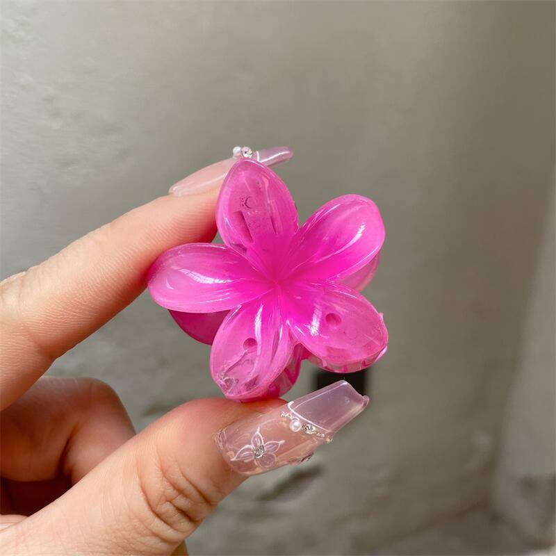 Plumeria Rubra Tournesol D'été Petite Pince À Mâchoire Femelle Mignon Mori Style Cassé Cheveux Frange Côté Épingle Coiffe Ins display picture 9