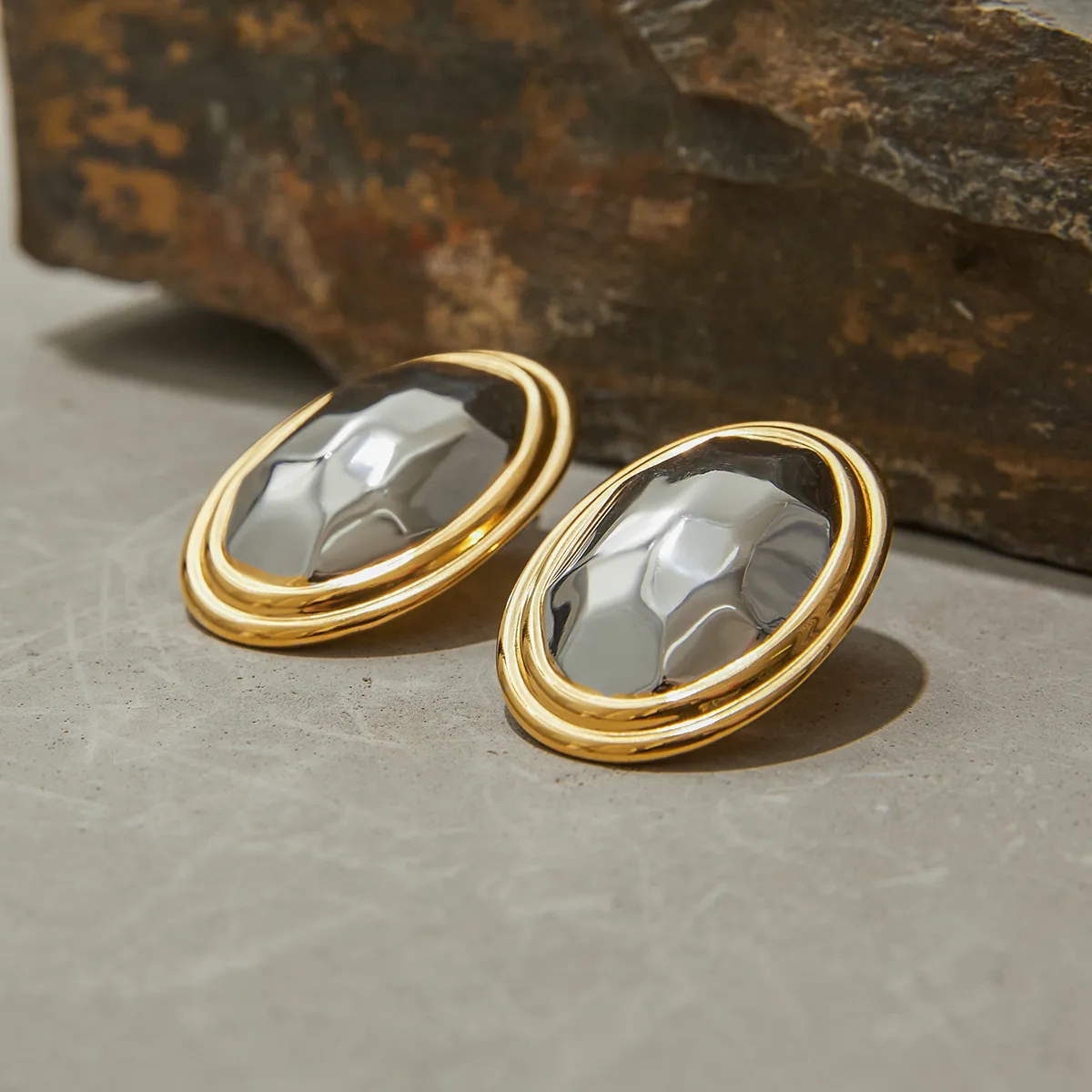 Geometric Casual Modern Style Commute 316 Stainless Steel  Ear Studs display picture 5