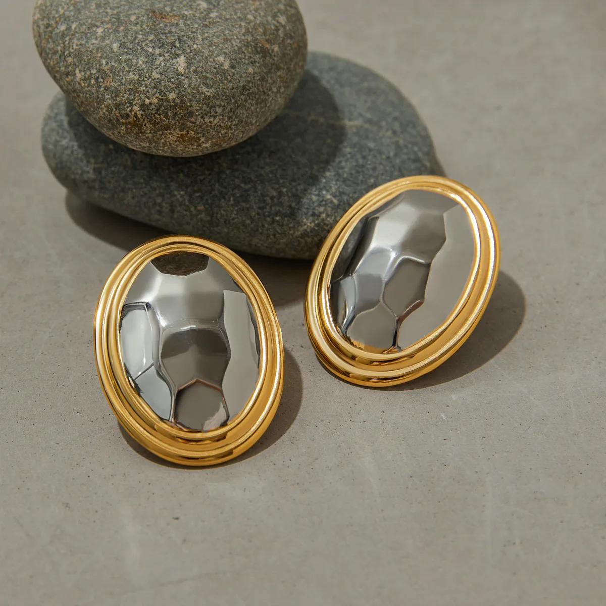 Geometric Casual Modern Style Commute 316 Stainless Steel  Ear Studs display picture 3