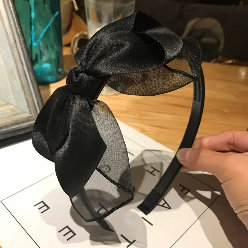 2021 New Style Bow Headband Cloth Hair Accessories Girls' Accessories Fashion Mesh Headband Non-Slip Bandeau Headdress display picture 2