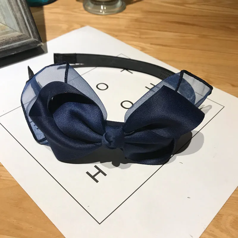 2021 New Style Bow Headband Cloth Hair Accessories Girls' Accessories Fashion Mesh Headband Non-Slip Bandeau Headdress display picture 4