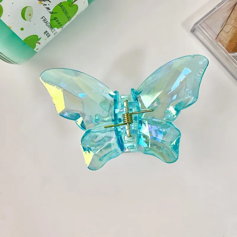 2024 New Crystal Butterfly Grip Super Fairy Barrettes Female Online Influencer Ins Shark Clip Hairpin DIY Catch Hairpin Headdress display picture 5